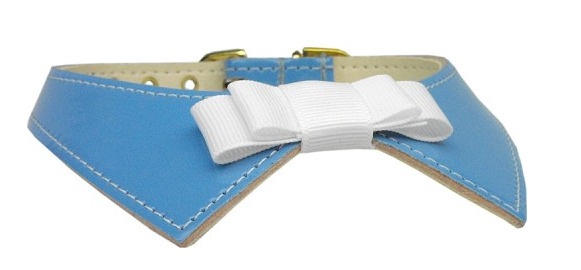 Bow Tie Patent Leather Dog Collar