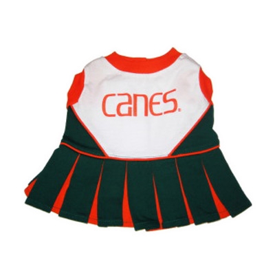 Miami Hurricanes Dog Cheerleader Costume