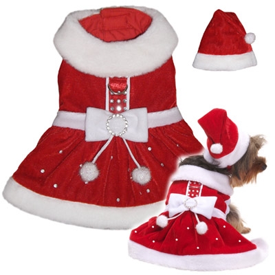 Mrs. Santa Claus Christmas Dog Costume