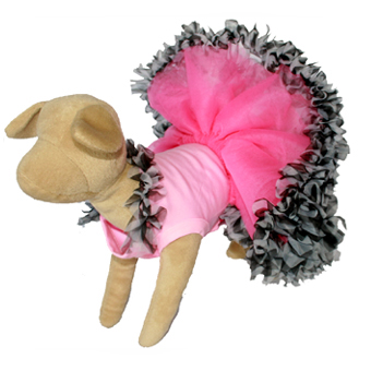 Pinkie Zebra Dog Tutu