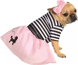 50's Poodle Girl Costume For Dogs