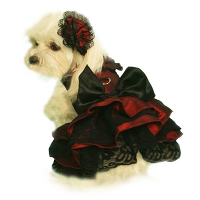 Burgundy Scarlett O'Hara Dog Dress Costume