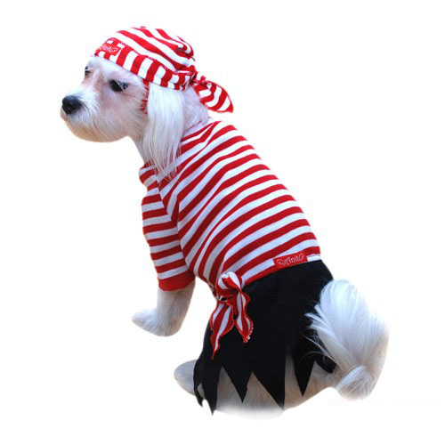 Striped Pirate Halloween Dog Costume