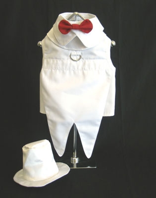 White Dog Tuxedo Costume